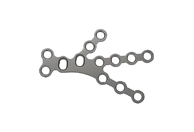 Блокуюча пластина мала для п’яткової кістки (тип II) (з отворами під гвинти з потайною голівкою) Jinlu